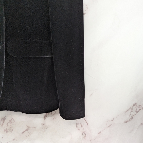 Lauren Ralph Lauren Blazer Womens Small 6 Black Velvet Jacket Double Breasted - Picture 4 of 9